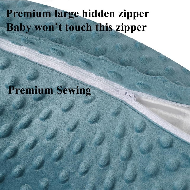 Bilokonda Dot Nursing Pillow Cover Set 2 Pack Nursing Pillow Slipcovers, Ultra Soft Compatible with Boppy Pillow,Standard Pillow for Baby Boy Girl Blue, Seahorse - Image 5